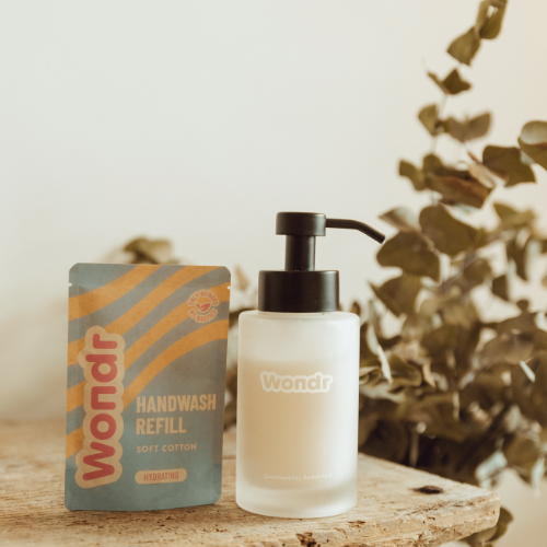 Handsoap Bottle + Refill Soft Cotton